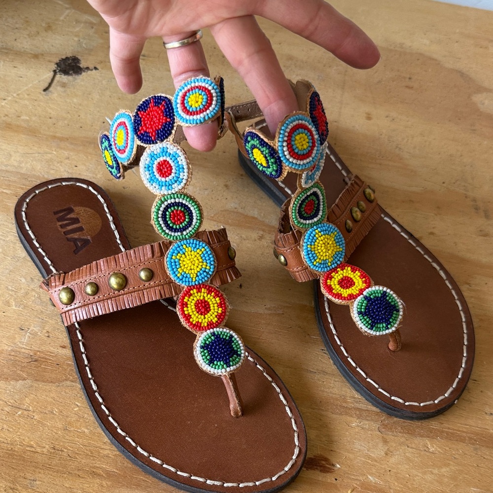 🆕 MIA Multicolor Beaded Sandals